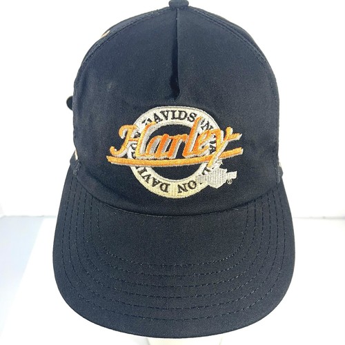 Vintage Harley Davidson Strapback Hat Holoubek Cap Embroidered Logos And Script - Picture 5 of 10