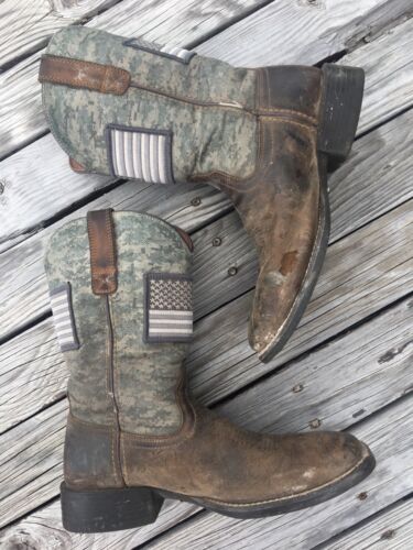Stivali western Ariat uomo marroni mimetici sportivi Patriot 10023359 taglia 9,5 D - Foto 6 di 7