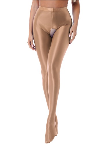 Pantimedias para mujer sin entrepierna cintura alta pantalones entrepierna abierta yoga deportes medias - Imagen 39 de 109
