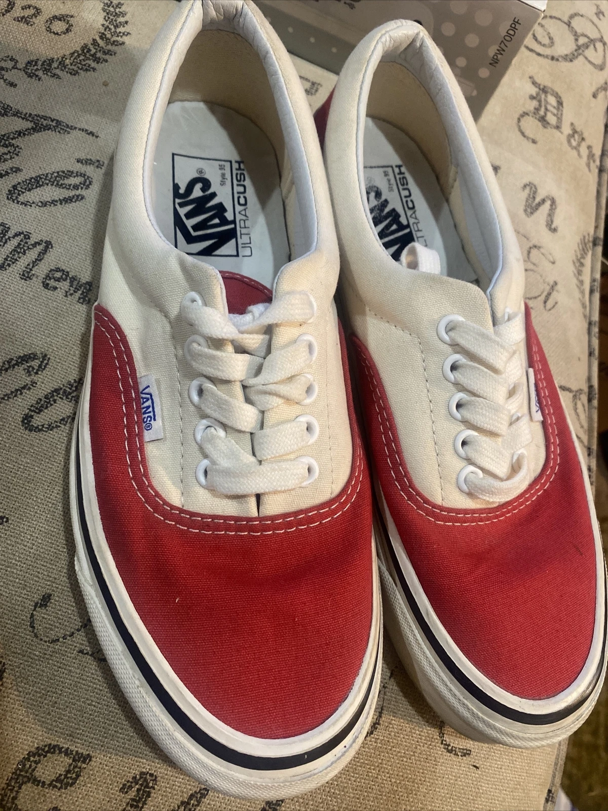 Sneakers Vans taglia 7 5 VANS Era 95 DX OG rosse bianche 2018 stringate scarpe da ginnastica