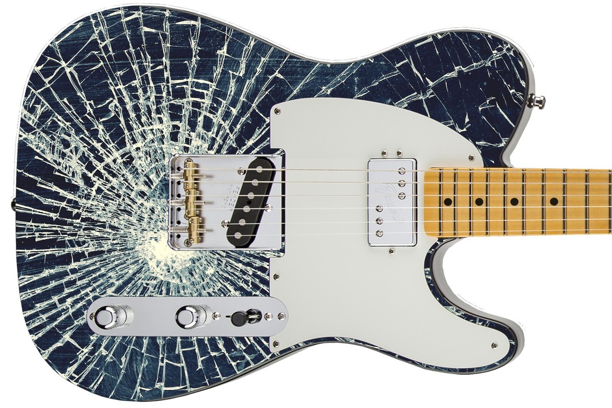 Guitar Skin Axe Wrap Re-skin Bass Reface Electric DIY Shot Down in Flames 629 | eBay