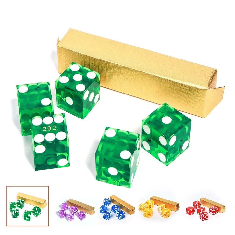 Juego de dados de grado casino de 19 mm con números de serie coincidentes (varios colores disponibles) Foto 3 de 4