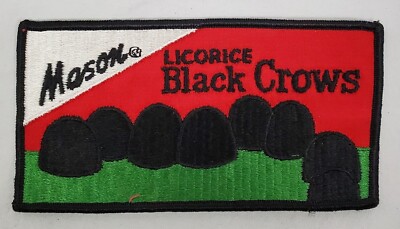 Mason: Licorice Black Crows - Rectangle Sew on Patch - NOS - 002