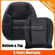 Driver Bottom & Back Perf Leather Seat Cover Black For 07-14 Cadillac Escalade