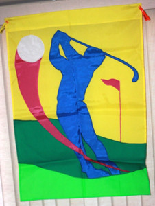 Golfer Applique Garden Lawn Flag 30 x 40