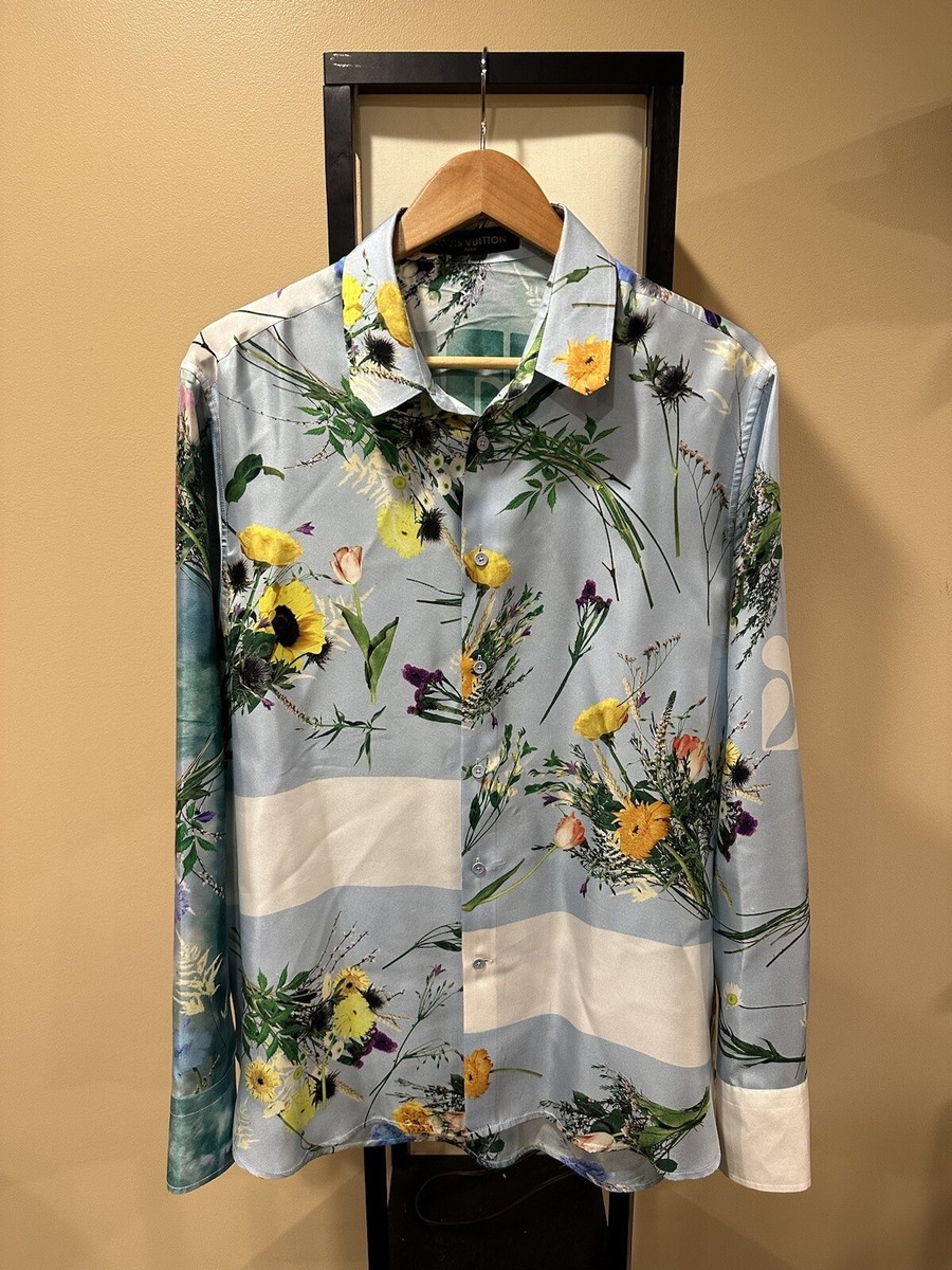 Louis Vuitton Virgil Abloh SS20 Floral Silk Button Up Shirt Louis Vuitton Virgil Abloh SS20 Floral Silk Button Up Shirt