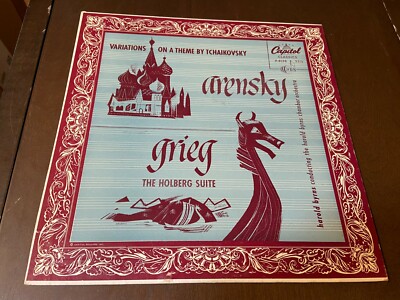 Arensky~Variations on theme by Tchaikovsky~Grieg Holberg~Byrns~Capitol Mono RARE