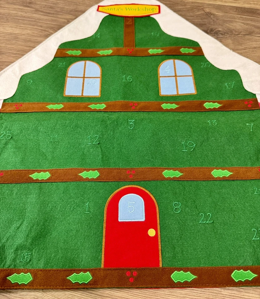 Hallmark Santa's Workshop Christmas Countdown Felt Advent Keepsake Calendar Only - Image 2 of 4
