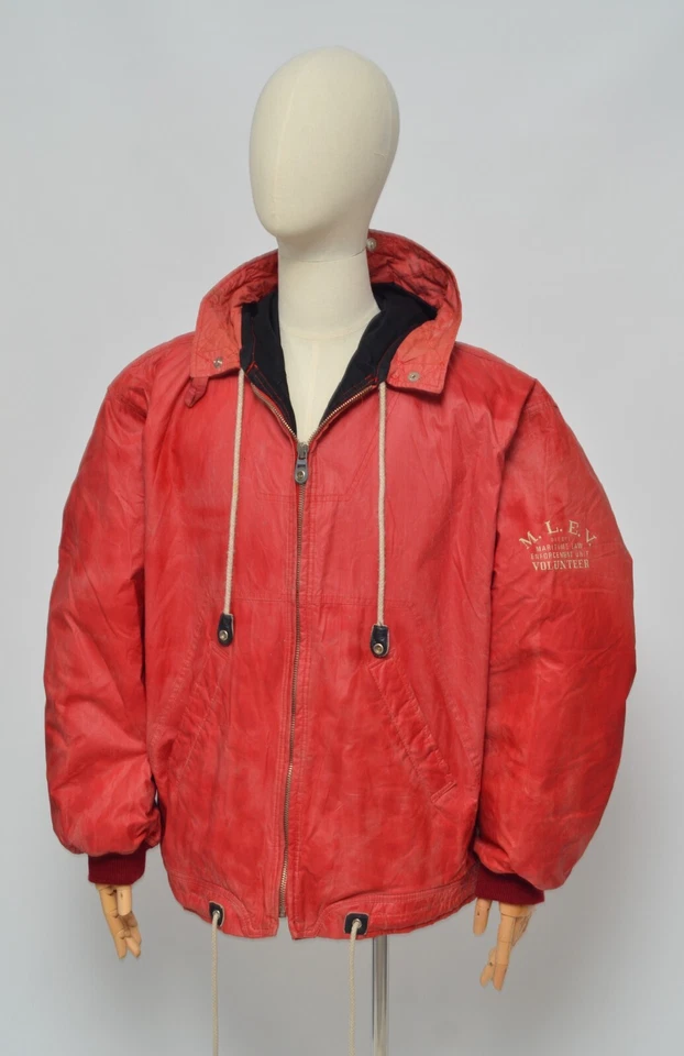 DIESEL Vintage VERY RARE Men's Red Vest Survival Full Zip Hooded Jacket Size L - Image 3 of 4