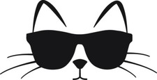 Cool Cat with Sunglasses Decal Sticker Car Kitty Feline Pet Love Style