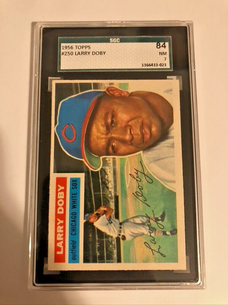 1956 Topps Baseball Card #250 Larry Doby (HOF) SGC 7