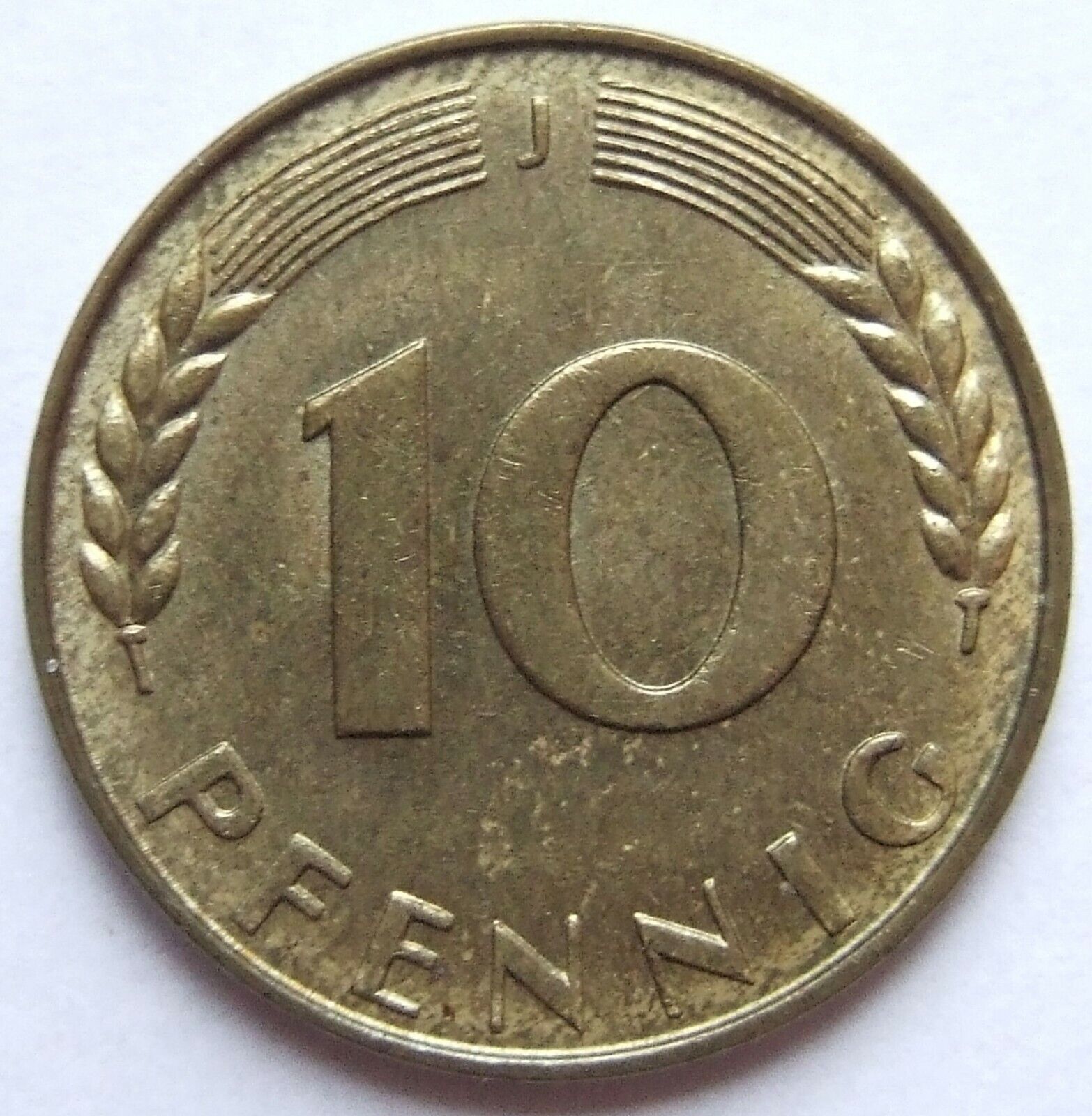 10 Pfennig 1949 J w prawie znaczku błyszczącym !!! Wybuchowe kupowanie, klasyczna popularność
