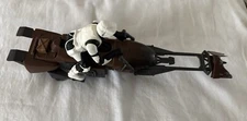 Vintage 1997 Hasbro Star Wars Speeder Bike With Storm Trooper Figure