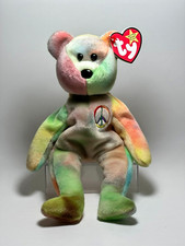TY Beanie Baby PEACE 5th Gen HT/6th Gen TT 1996 P.E. Pellets MWMT Muted Colors