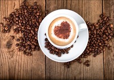 COFFEE HEART KITCHEN CAFE DECOR FRAMED WALL ART PICTURE POSTER PRINT