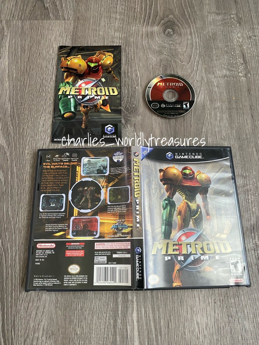 Metroid Prime Nintendo Gamecube Complete w/ Manual Tested FREE