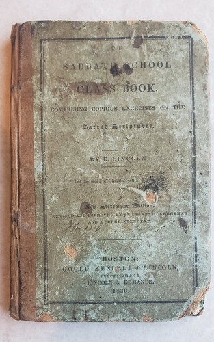 1836 Sabbath School Class Book RARE ANTIQUE - Bild 1 von 6