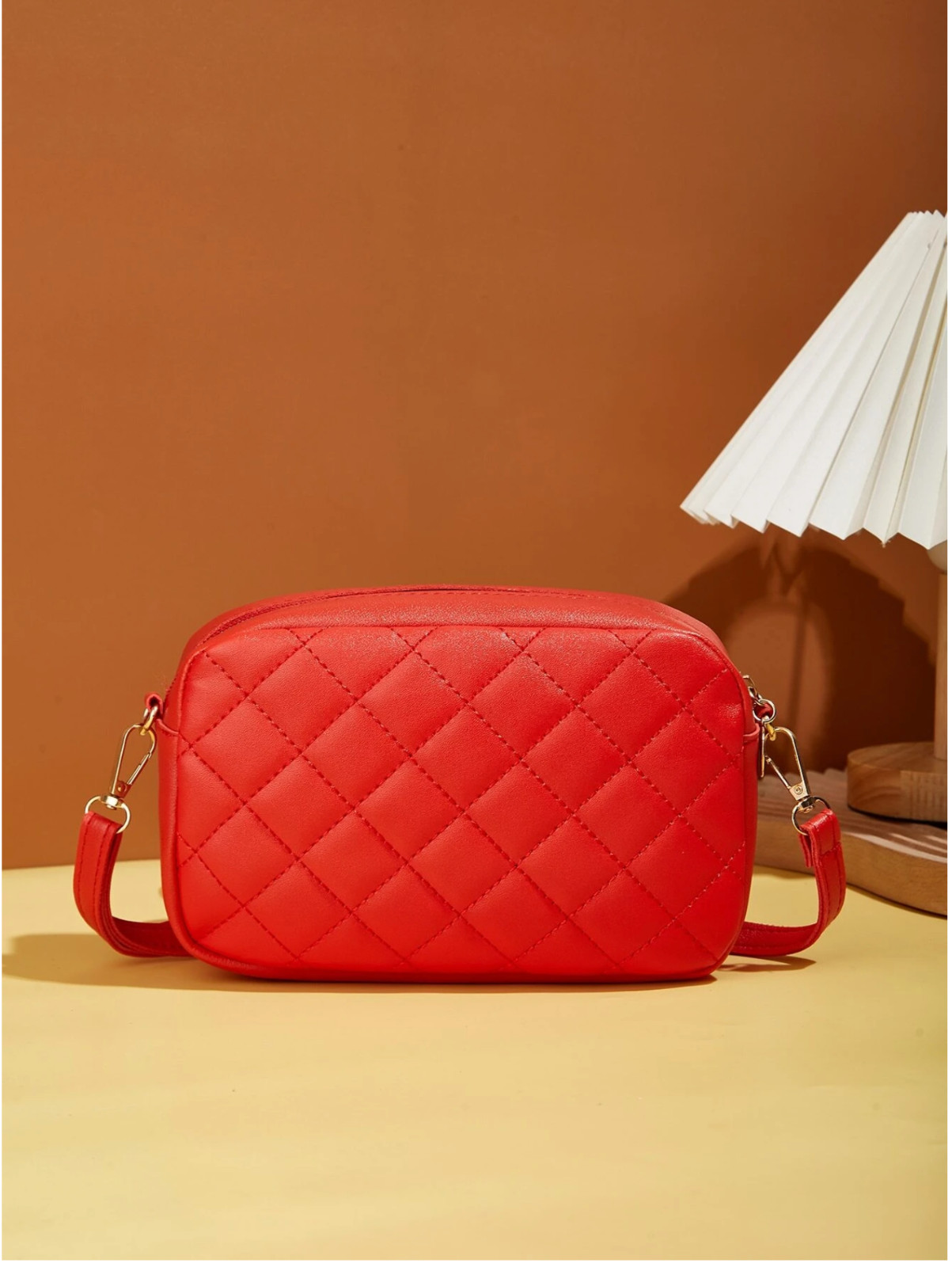 Mini Fashion Quilted Crossbody Bag Trendy PU Shoulder Bag Women's Casual Handbag