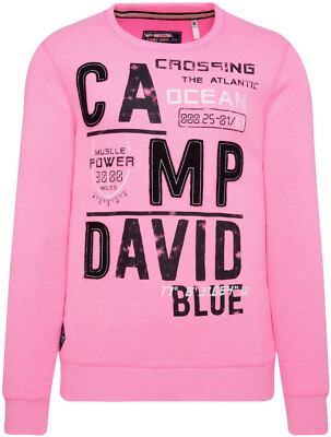 Camp David Sweatshirt Neu blau weiß gelb pink L XL XXL 2XL