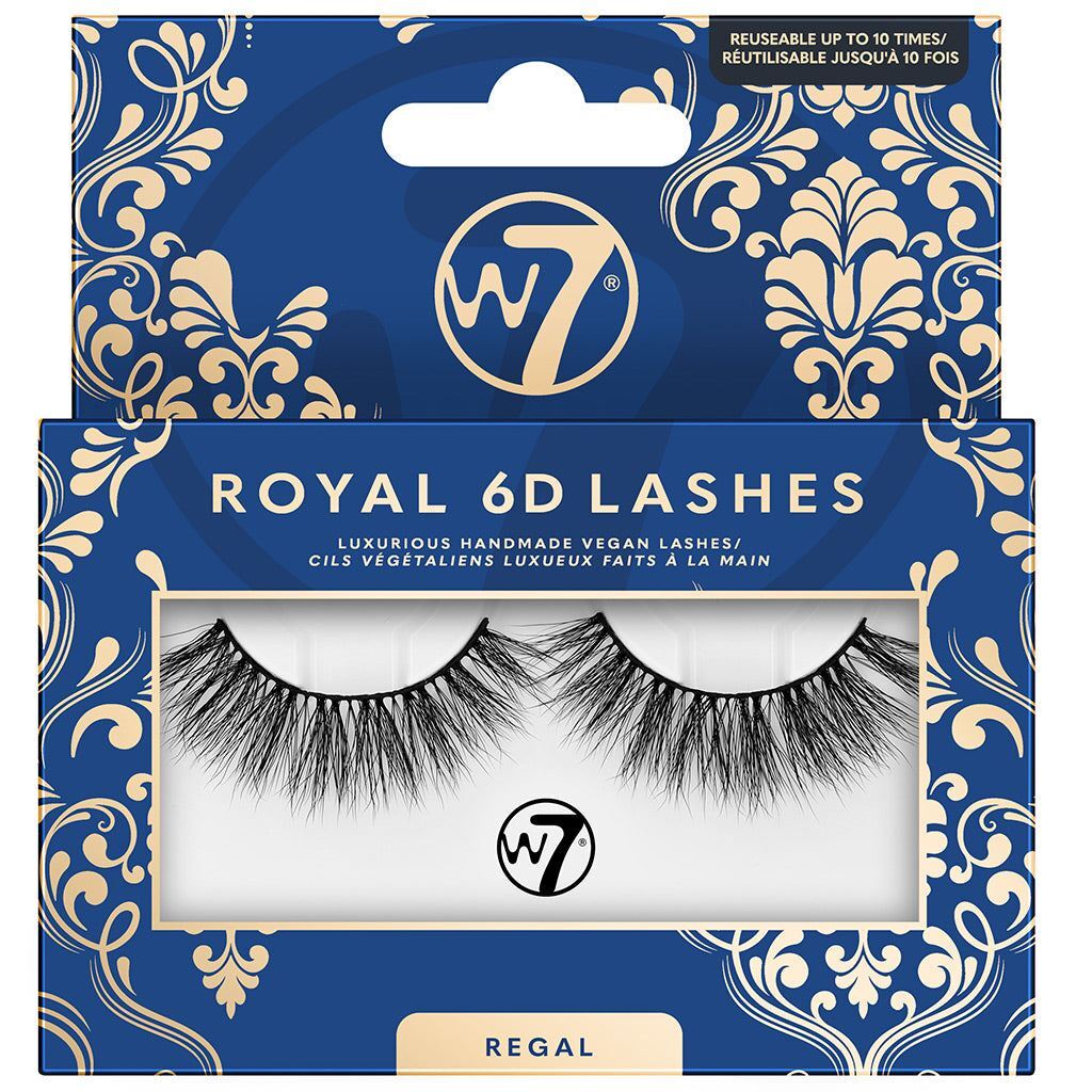 W7 Royal 6D False Lashes - Regal - Handmade Vegan False Eyelashes 1 Pair