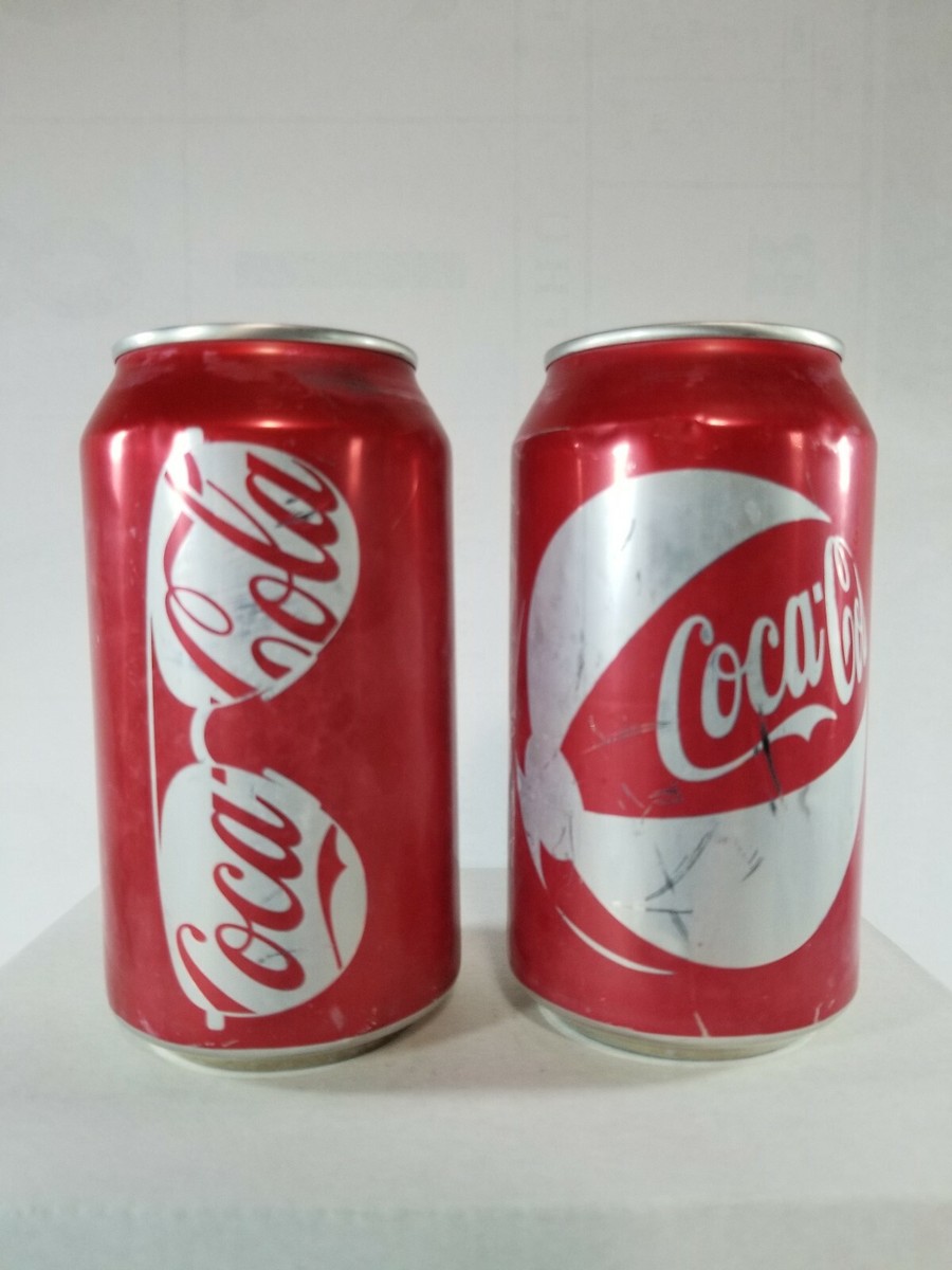 COCA-COLA Soda Can Summer 2009 Set of 2 Cans (Sun Glasses & Beach
