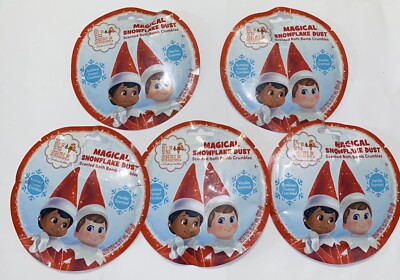 X5 NEW ~ ELF ON THE SHELF ~ Magical Snowflake Dust Bath Bombs VANILLA SCENTED