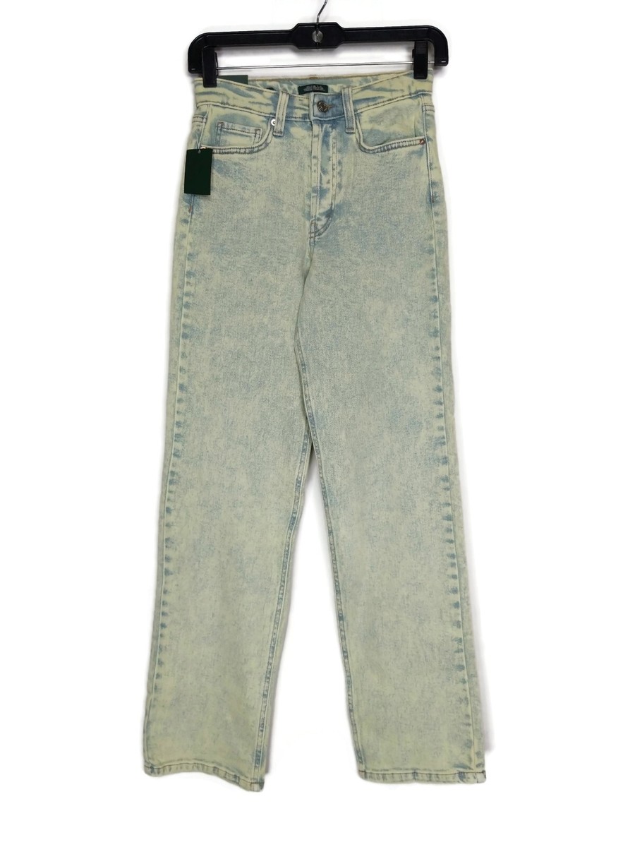 Wild Fable Lime Green Acid Wash Denim Highest Rise 90s