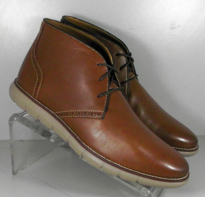 204900 WTBT50 HOLDEN CHUKKA MENS SHOE 9 TAN BOOTS JOHNSTON MURPHY WALK TEST