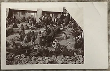 Sunday Bazar in Darjeeling India Real Photo RPPC Postcard B568