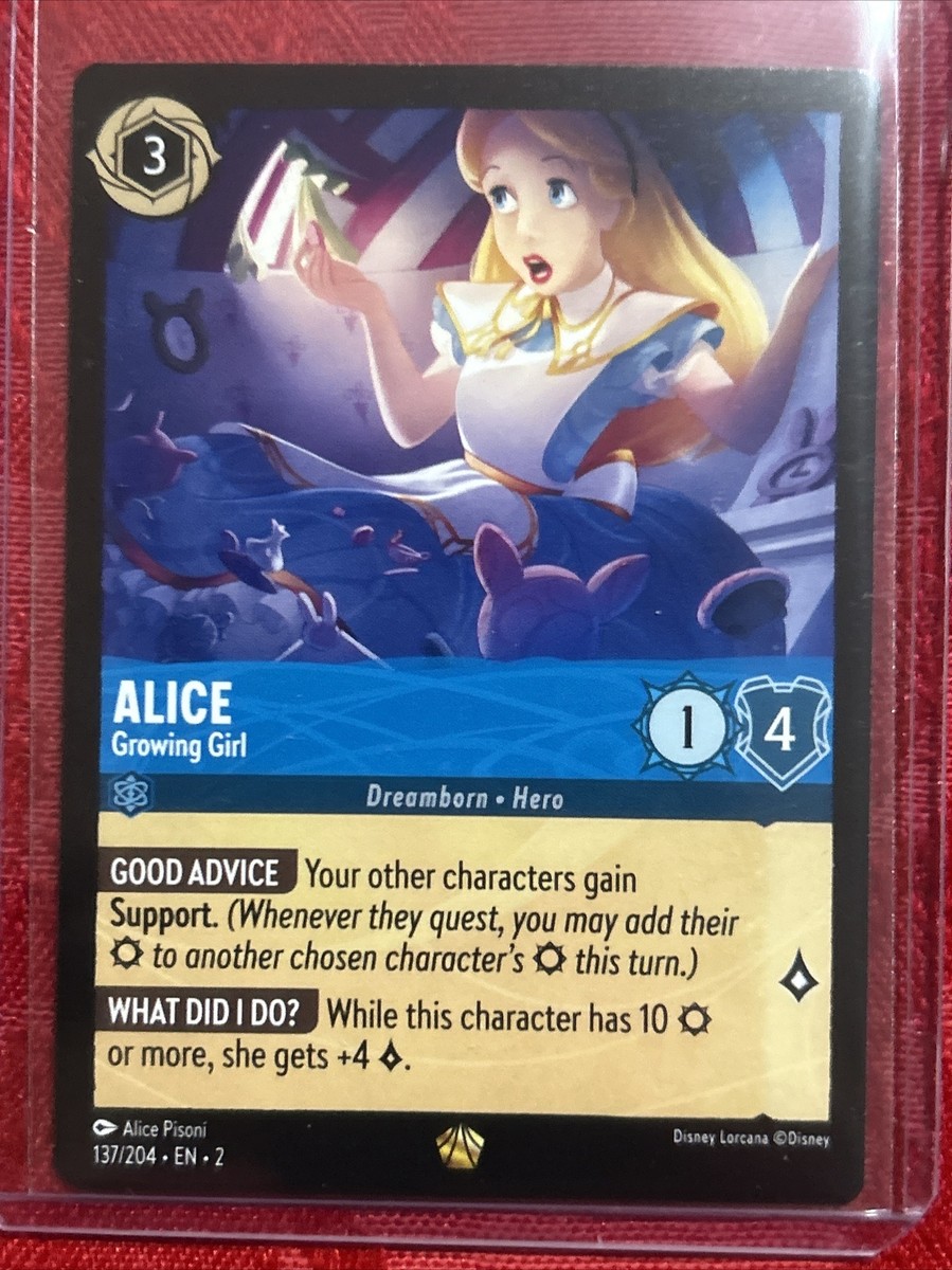LORCANA アリス　大きくなっちゃった ドリームボーン・ヒーロー Disney Lorcana: Floodborn - Alice Growing Girl Legendary