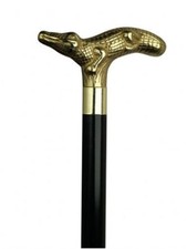 Walking Cane Alligator Black Shaft. This novelty walking stick cane Gift item