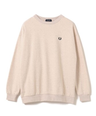 (ASK availabilityBEAMS FRED PERRY / Custom Embroidered Crewneck Sweatshirt   new