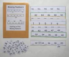 Educational Math Center Learning Resource Missing Numbers Game Numbers 1-100