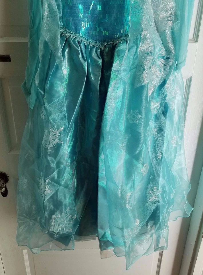 Disney Store Frozen Elsa Disfraz Niñas Niños Halloween Vestir 9 10 Princesa Foto 3 de 4
