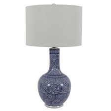 stone & beam ceramic geometric table lamp