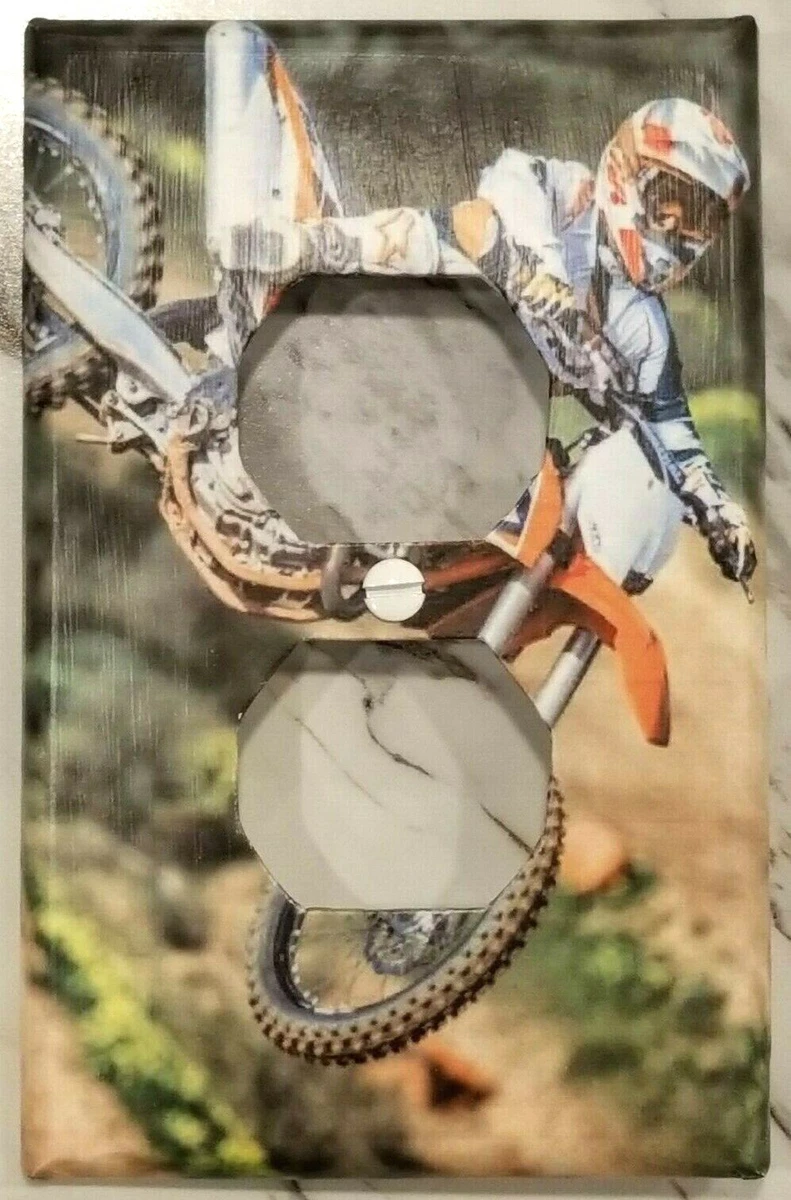 Dirt Bike Speeding Downhill Outlet Cover Plate Larger Size eBay