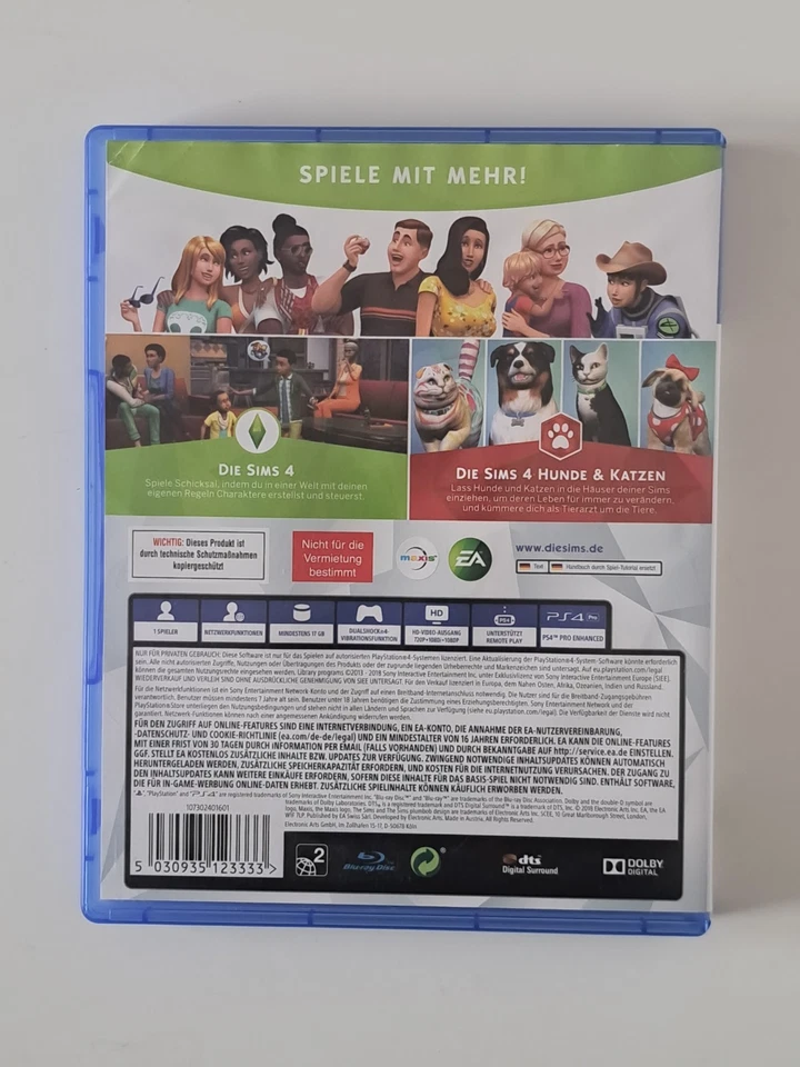 Sony Playstation 4 PS4 Bundle Die Sims 4 + Hunde & Katzen - Guter Zustand - Bild 2 von 3