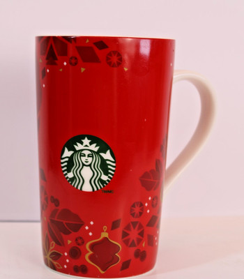 Starbucks 2013 Holiday Mug 16 oz. Red/White Coffee Choices Siren Logo
