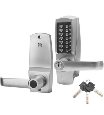Mehime Mechanical Keyless Door Lock Push Button Keypad Waterproof Silver