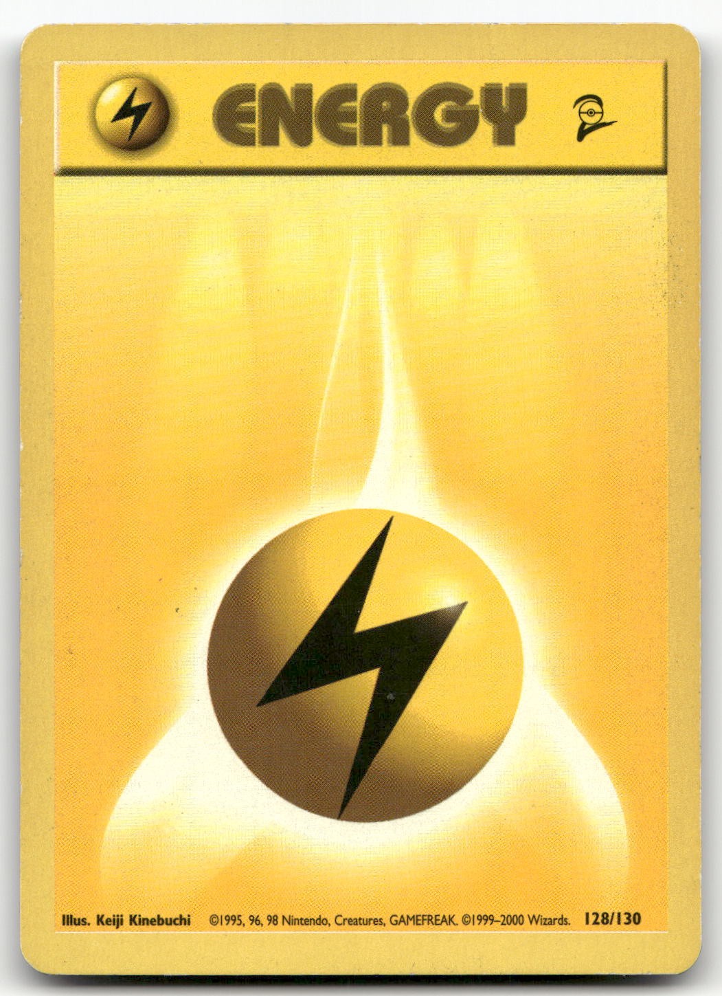Lightning Energy #128/130 (MP) Base Set 2 BS2 Pokemon