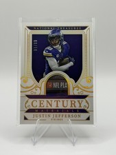2024 Panini National Treasures Century Materials Justin Jefferson Holo Gold /10…