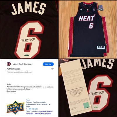 Lebron James, Miami Heat Autographed Jersey Upper Deck COA New With Tags | eBay