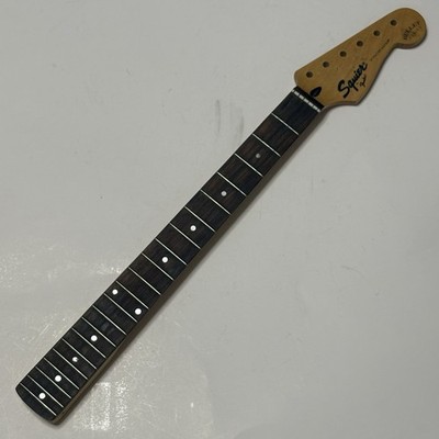 Vintage Squier Stratocaster Neck Maple Rosewood Black Label 90s Bullet Series