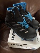 Uvex 2 Trend Sporty Safety Workwear Boots Blue Black S3 SRC Size UK 10 New