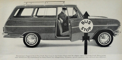 Vintage 1964 Ad Opel Kadett Is No Bus Little German Car General Motors Support