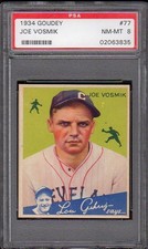 1934 Goudey #77 Joe Vosmik Indians PSA 8 NM-MT 02063835 