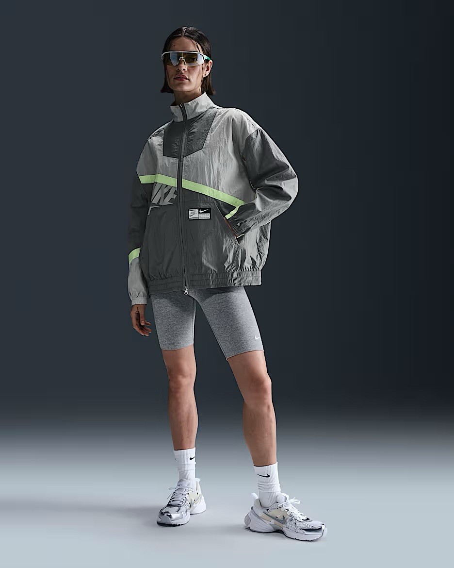 SACAI X NIKE Taglia Small Tuta Nike Sportswear Track Donna Tessuto Oversize Grigio Prezzo consigliato £180