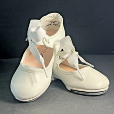 New Capezio Tap Shoes N625C White Size 7W Toddler NO BOX