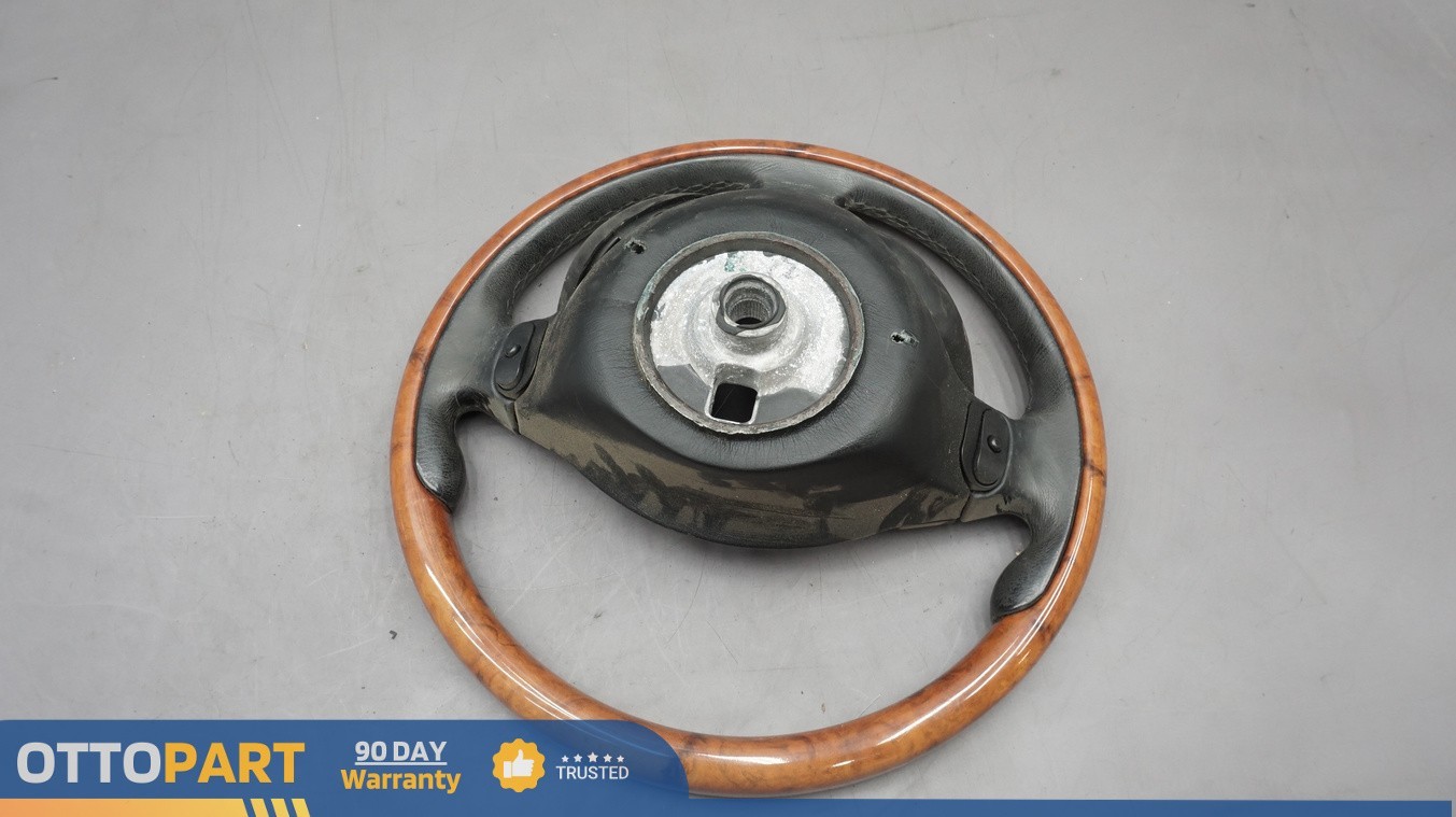2004-2009 MASERATI QUATTROPORT Steering Wheel Wood Grain Leather Trim OEM