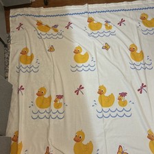 Rubber Duck Do Your Room Cloth Shower Curtain 69X67  Novelty Print Vtg